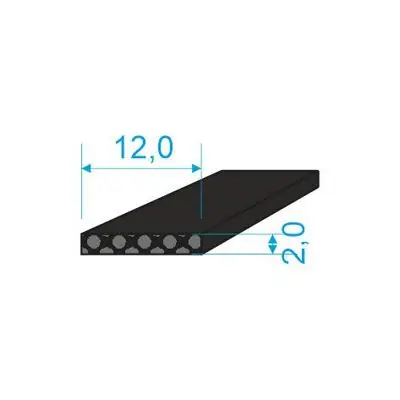 020212 Profilové těsnění 2x12 plné Nejprodávanější